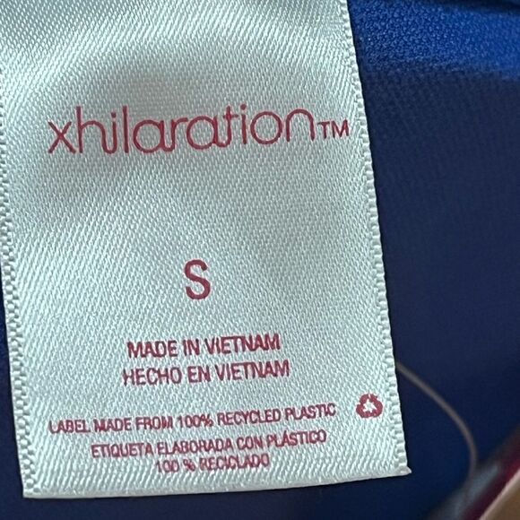 NWT Xhilaration Junior’s Blue Cobalt Terrycloth Triangle Slide Bikini Top, S - Picture 9 of 10